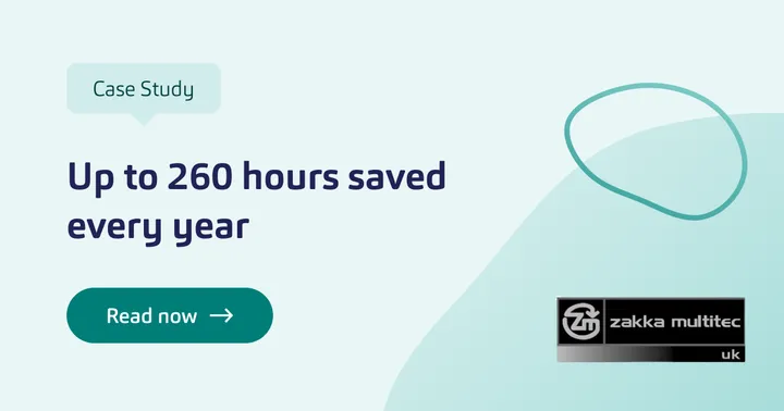 Zakka Multitec case study: up to 260 hours saved every year