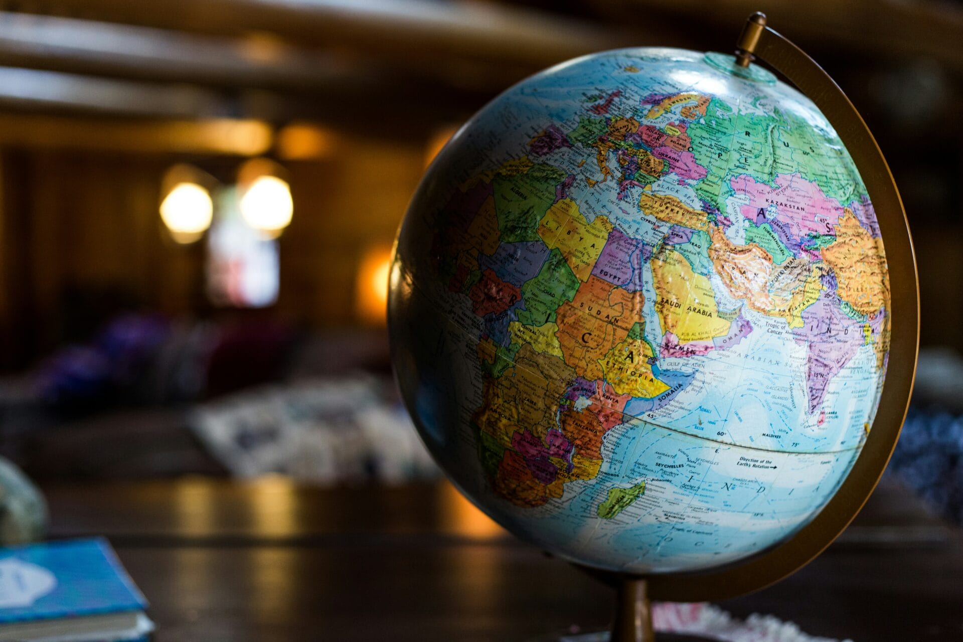 globe showing EMEA